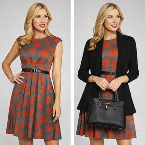 Maggy London Charcoal Dress with Dots